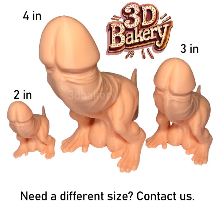 Dino Dick Dickasaurus Rex - Penis Bachelorette Party - Funny White Elephant Gifts - Penis Dino Dick Gag Gift - Dinosaur Figure - Penis Prank [Individual Listing] - Image 2