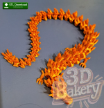 Articulated Crystal Dragon [STL File Download]