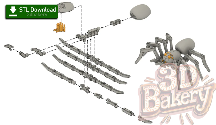 Articulated Spider [STL File Download] - Image 4